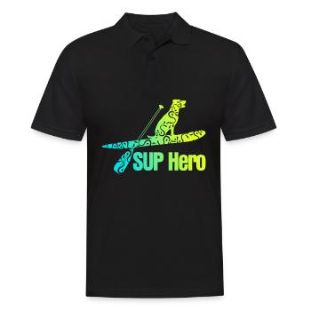 SUP Stand Up Paddling - Männer Poloshirt - Schwarz - Vorne - Kai (181cm)