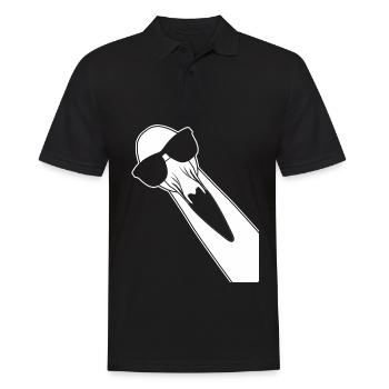 Flamant rose avec lunettes de soleil Flamants roses - Polo Homme - noir - Devant - Kai (181cm)