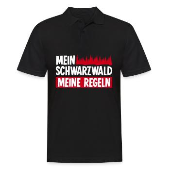 Schwarzwald Schwarzwälder - Männer Poloshirt - Schwarz - Vorne - Kai (181cm)