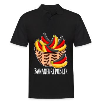 Bananenrepublik Bananenkorb - Männer Poloshirt - Schwarz - Vorne - Kai (181cm)