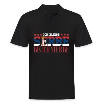 Serbe serbische Flagge Serbien - Männer Poloshirt - Schwarz - Vorne - Kai (181cm)