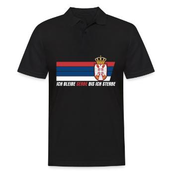 Serbe serbische Flagge Balkan Serbien - Männer Poloshirt - Schwarz - Vorne - Kai (181cm)