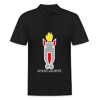 Pazifismus Arschflugkörper - Männer Poloshirt - Schwarz - Vorne - Kai (181cm)