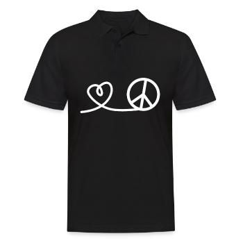 Pacifism Peace Icon World Peace - Men's Polo Shirt - black - Front - Kai (181cm)