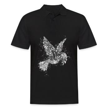 Friedenssympol Friedenstaube - Männer Poloshirt - Schwarz - Vorne - Kai (181cm)