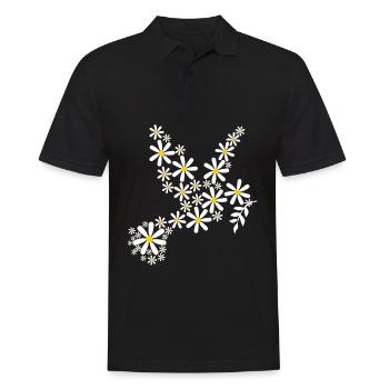 Friedenstaube Friedenssympol - Männer Poloshirt - Schwarz - Vorne - Kai (181cm)