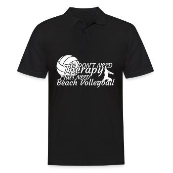 Volleyballspieler - Männer Poloshirt - Schwarz - Vorne - Kai (181cm)