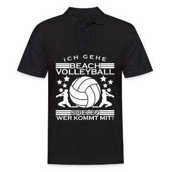 Beach Volleyball Beachvolleyball - Männer Poloshirt - Schwarz - Vorne - Kai (181cm)