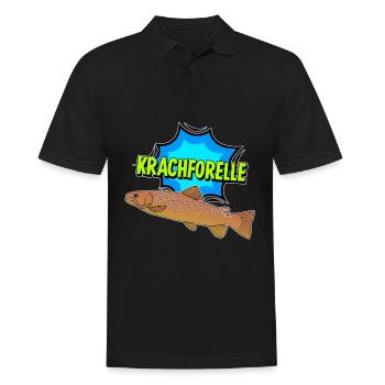 Angeln Forelle Angel Fischer Angler - Männer Poloshirt - Schwarz - Vorne - Kai (181cm)