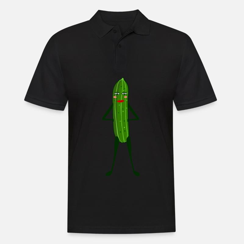 Gurken Model Gurke - Männer Poloshirt - Schwarz