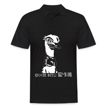 Emu Emus - Men's Polo Shirt - black - Front - Kai (181cm)