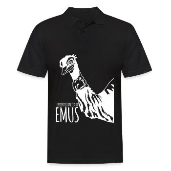 Emu Australia Holidays with Emus - Men's Polo Shirt - black - Front - Kai (181cm)