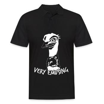 Emu Funny Emus - Men's Polo Shirt - black - Front - Kai (181cm)