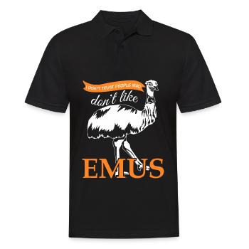 Emus Saying Emu - Men's Polo Shirt - black - Front - Kai (181cm)
