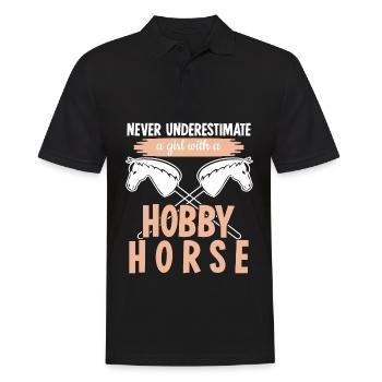Hobbyhorse Girl Hobby Horse - Men's Polo Shirt - black - Front - Kai (181cm)