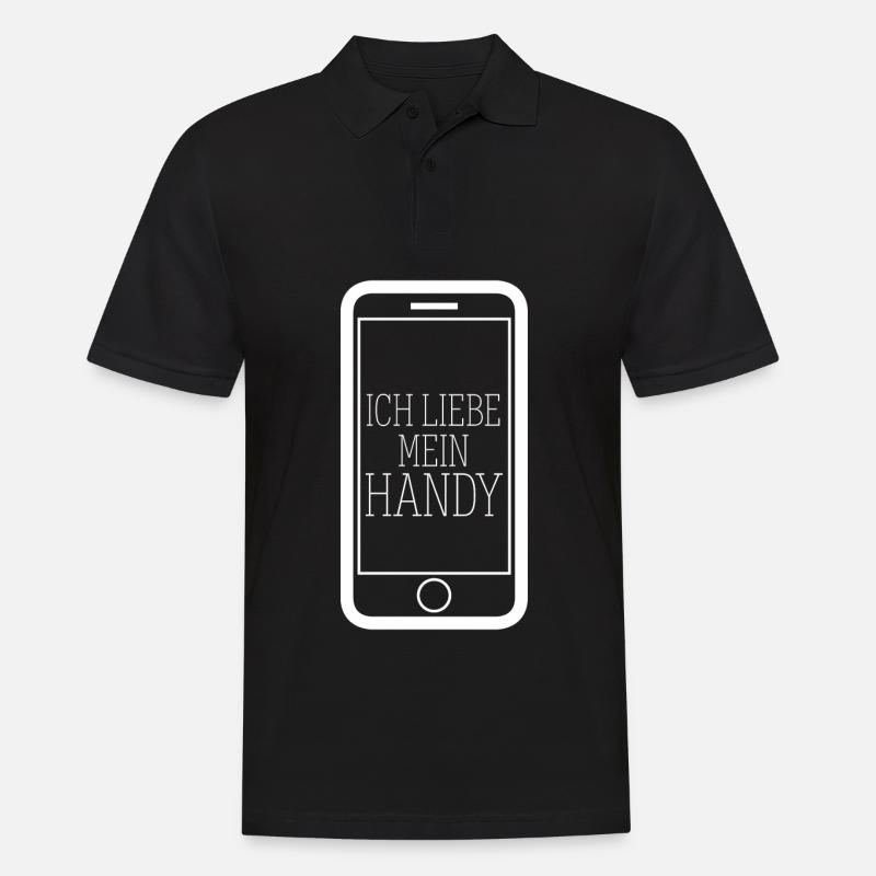 Handy Telefon Cellphone - Männer Poloshirt - Schwarz