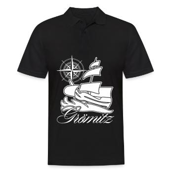 Grömitz Segeln - Männer Poloshirt - Schwarz - Vorne - Kai (181cm)