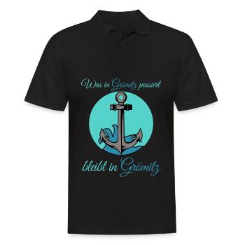 Grömitz Ostsee Urlaub - Männer Poloshirt - Schwarz - Vorne - Kai (181cm)