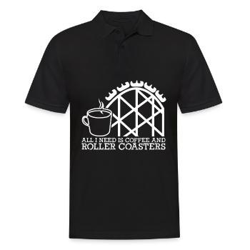 Roller coaster coffee roller coaster rider - Men's Polo Shirt - black - Front - Kai (181cm)