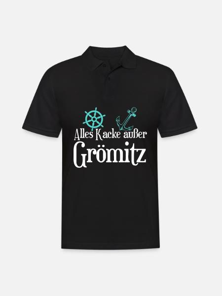 Grömitz Grömitzer - Männer Poloshirt - Schwarz