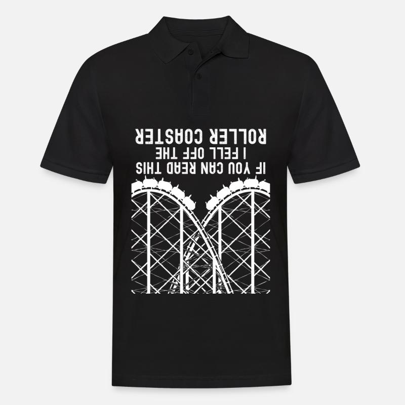 Achterbahn Witz Achterbahnfahrer - Männer Poloshirt - Schwarz