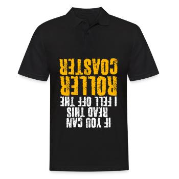 Roller coaster saying roller coaster rider - Men's Polo Shirt - black - Front - Kai (181cm)