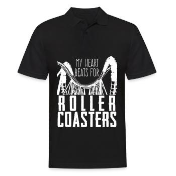 Roller coaster rider Montagnes russes - Polo Homme - noir - Devant - Kai (181cm)