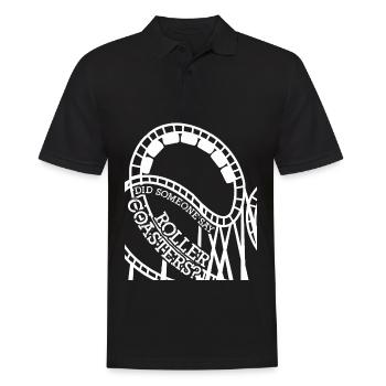 Roller coaster rider saying roller coaster - Men's Polo Shirt - black - Front - Kai (181cm)