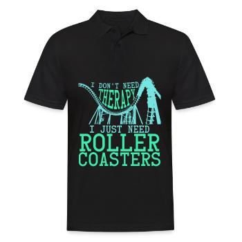 Roller coaster rider joke roller coaster - Men's Polo Shirt - black - Front - Kai (181cm)