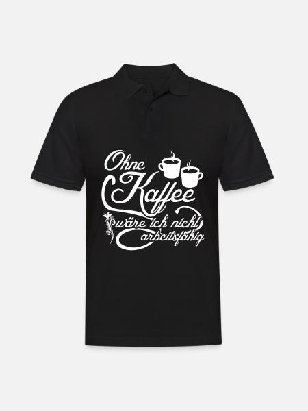 Morgenmuffel Kaffeetrinker Kaffee - Männer Poloshirt - Schwarz