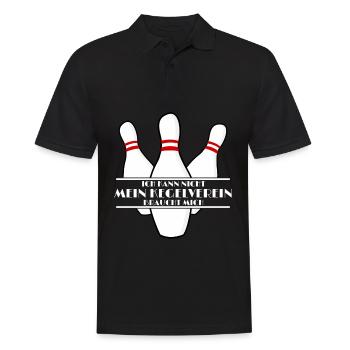 Kegeln Kegler Kegelverein - Männer Poloshirt - Schwarz - Vorne - Kai (181cm)