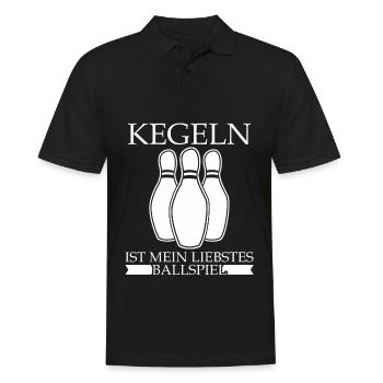 Kegeln Bowling Kegler Kegelverein - Männer Poloshirt - Schwarz - Vorne - Kai (181cm)