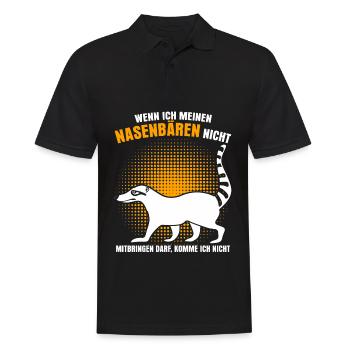 Nasenbär Witz Nasenbären - Männer Poloshirt - Schwarz - Vorne - Kai (181cm)