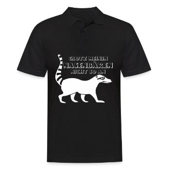 Nasenbär Spruch Nasenbären - Männer Poloshirt - Schwarz - Vorne - Kai (181cm)