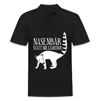Nasenbär statt Milliardär Nasenbären - Männer Poloshirt - Schwarz - Vorne - Kai (181cm)