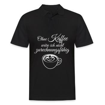Kaffee Morgenmuffel Kaffeetrinker - Männer Poloshirt - Schwarz - Vorne - Kai (181cm)