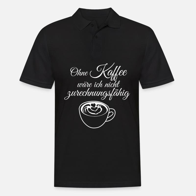 Kaffee Morgenmuffel Kaffeetrinker - Männer Poloshirt - Schwarz