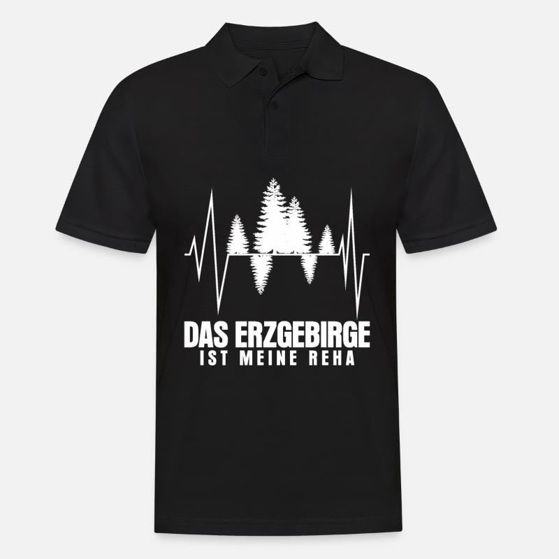 Erzgebirge - Männer Poloshirt - Schwarz