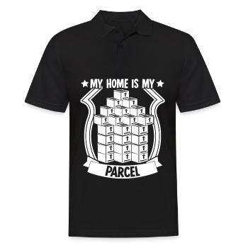 Paketzusteller Paket Haus Paketbote - Männer Poloshirt - Schwarz - Vorne - Kai (181cm)