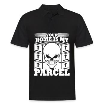 Parcel deliverer Skull parcel carrier - Men's Polo Shirt - black - Front - Kai (181cm)