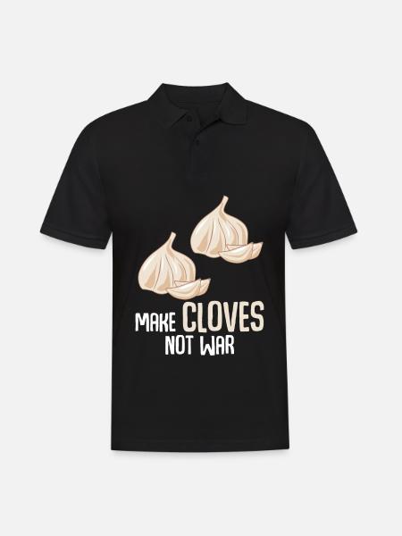 garlic garlic clove garlic cloves - Men's Polo Shirt - black