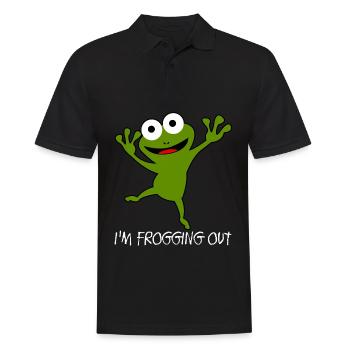 Frog I am freaking out frogs - Men's Polo Shirt - black - Front - Kai (181cm)