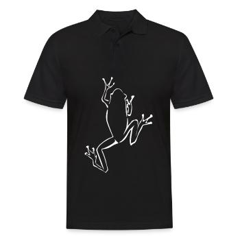 Frosch klettert Frösche - Männer Poloshirt - Schwarz - Vorne - Kai (181cm)