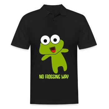 Frosch No freaking way Frösche - Männer Poloshirt - Schwarz - Vorne - Kai (181cm)
