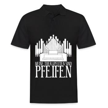 Organist Orgel Pfeifen Orgelspieler - Männer Poloshirt - Schwarz - Vorne - Kai (181cm)