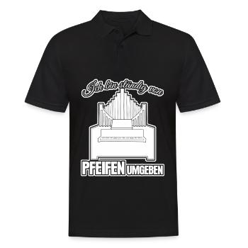 Orgelspieler Organist Orgel Pfeifen - Männer Poloshirt - Schwarz - Vorne - Kai (181cm)