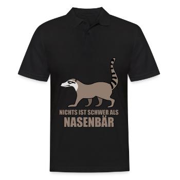 Nasenbär lustiger Spruch Nasenbären - Männer Poloshirt - Schwarz - Vorne - Kai (181cm)
