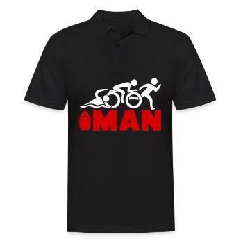 Triathlon Witz Triathleten Triathlet - Männer Poloshirt - Schwarz - Vorne - Kai (181cm)