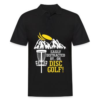 Discgolf Disc golf Frisbee - Men's Polo Shirt - black - Front - Kai (181cm)