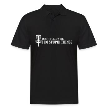 Discgolf Frisbeesport Disc golf Frisbee - Men's Polo Shirt - black - Front - Kai (181cm)